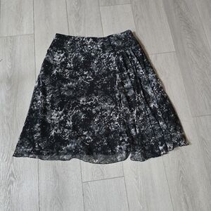 Coldwater Creek Sheer Lined Abstract Skirt